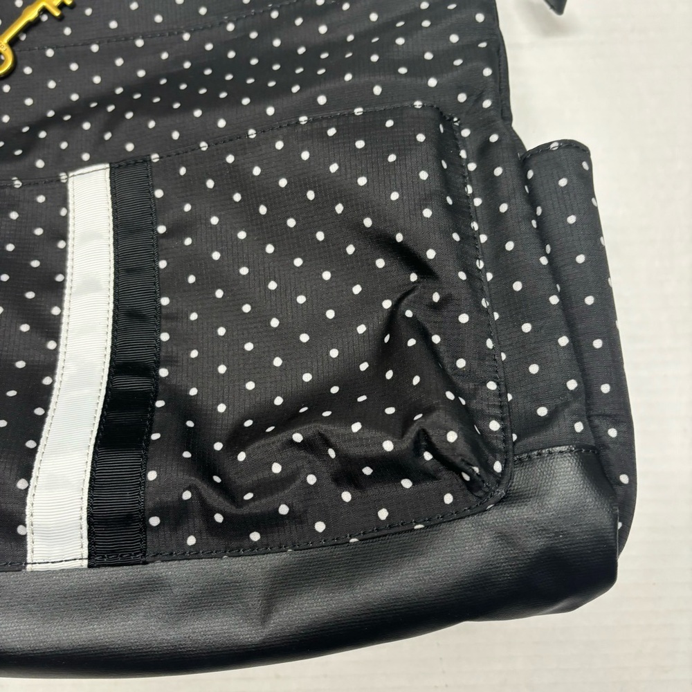 Fossil Polka Dots Tote Shoulder Bag Nylon Black White - Picture 7 of 16